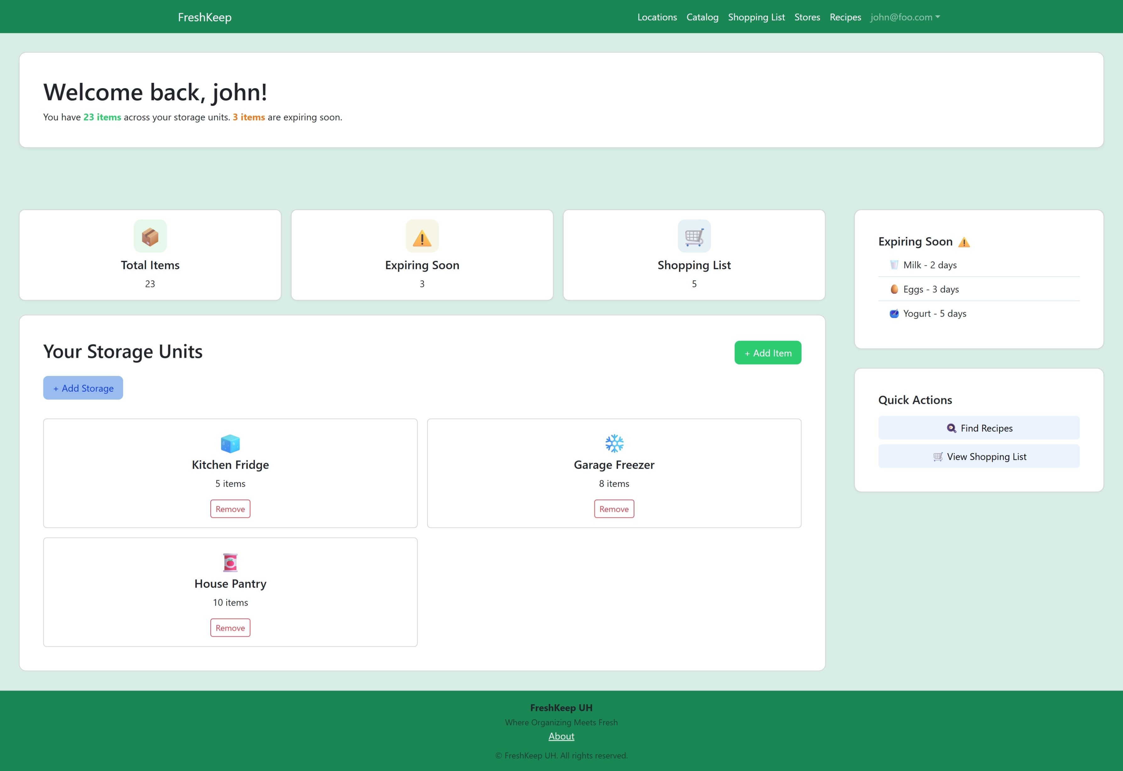 Dashboard Page